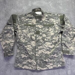 Army Jacket Mens Small Short Digital Camouflage Combat Uniform Coat Military Zip